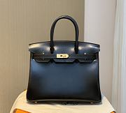 HERMES Birkin Black Glossy Box Leather size 30 cm - 1