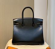 HERMES Birkin Black Glossy Box Leather size 30 cm - 2