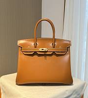 HERMES Birkin Brown Glossy Box Leather size 30 cm - 1