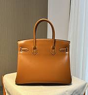 HERMES Birkin Brown Glossy Box Leather size 30 cm - 2