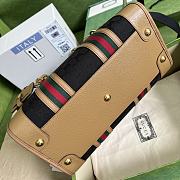 Gucci Bauletto Medium Top Handle Bag Black/Brown 715666 size 34x24x18 cm - 4