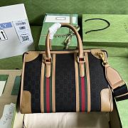 Gucci Bauletto Medium Top Handle Bag Black/Brown 715666 size 34x24x18 cm - 3