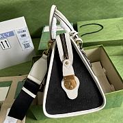 Gucci Bauletto Medium Top Handle Bag Black/White 715666 size 34x24x18 cm - 6