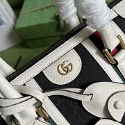 Gucci Bauletto Medium Top Handle Bag Black/White 715666 size 34x24x18 cm - 5