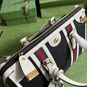 Gucci Bauletto Medium Top Handle Bag Black/White 715666 size 34x24x18 cm - 4