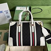 Gucci Bauletto Medium Top Handle Bag Black/White 715666 size 34x24x18 cm - 3