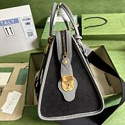Gucci Bauletto Medium Top Handle Bag Black/Gray 715666 size 34x24x18 cm - 6