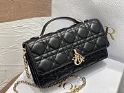 Dior Lady Top Handle Clutch Black Lambskin size 21 x 11.5 x 4.5 cm - 5