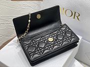 Dior Lady Top Handle Clutch Black Lambskin size 21 x 11.5 x 4.5 cm - 2