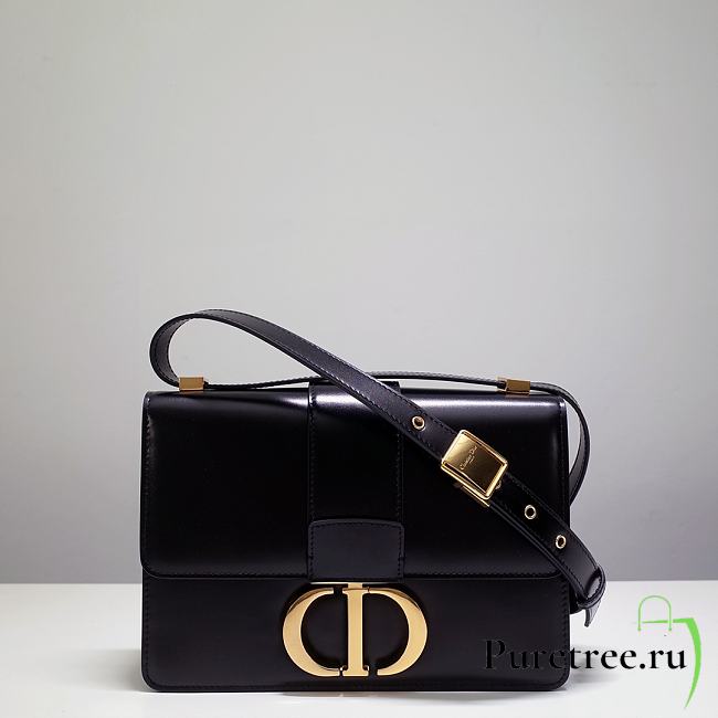 Dior 30 Montaigne Bag Black Box Calfskin size 24 x 17 x 6 cm - 1