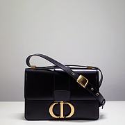 Dior 30 Montaigne Bag Black Box Calfskin size 24 x 17 x 6 cm - 1