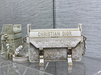 Dior Small Diorcamp Bag Jardin d'Hiver Embroidery with Gold-Tone Metallic Thread