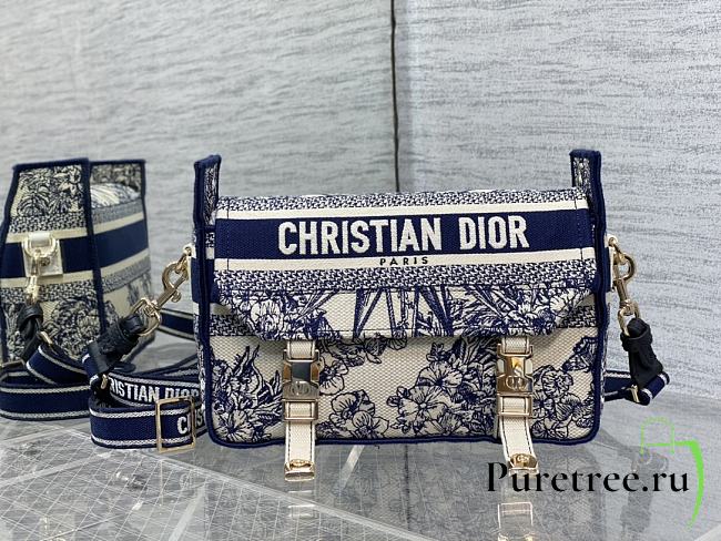 Dior Small Diorcamp Bag Blue Multicolor Rêve d'Infini Embroidery - 1