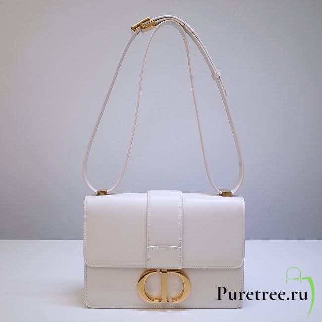 Dior 30 Montaigne Bag White Box Calfskin size 24 x 17 x 6 cm - 1