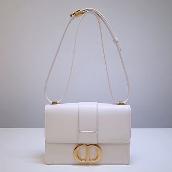 Dior 30 Montaigne Bag White Box Calfskin size 24 x 17 x 6 cm