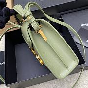 YSL Cassandra Mini Top Handle Bag Avovado Green size 20 x 16 x 7.5 cm - 3