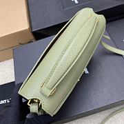 YSL Cassandra Mini Top Handle Bag Avovado Green size 20 x 16 x 7.5 cm - 4
