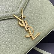 YSL Cassandra Mini Top Handle Bag Avovado Green size 20 x 16 x 7.5 cm - 5