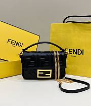 FENDI Baguette Black Nappa Leather Bag size 18 x 11 x 4 cm - 1