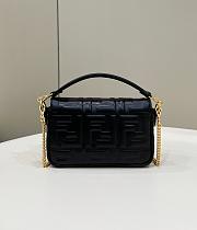 FENDI Baguette Black Nappa Leather Bag size 18 x 11 x 4 cm - 6