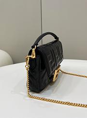 FENDI Baguette Black Nappa Leather Bag size 18 x 11 x 4 cm - 5