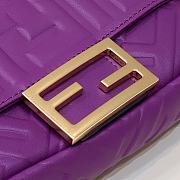 FENDI Baguette Purple Nappa Leather Bag size 19 x 11.5 x 4 cm - 4