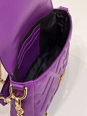 FENDI Baguette Purple Nappa Leather Bag size 19 x 11.5 x 4 cm - 3
