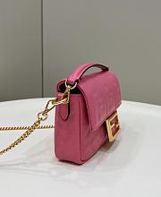 FENDI Baguette Pink Nappa Leather Bag size 19 x 11.5 x 4 cm - 5