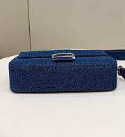 Fendi Baguette Re-Edition Bag In Blue Denim size 26 x 5 x 15 cm - 5