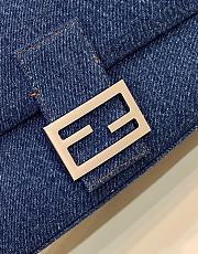 Fendi Baguette Re-Edition Bag In Blue Denim size 26 x 5 x 15 cm - 2