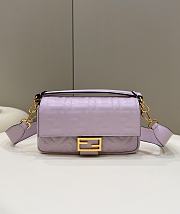 FENDI Baguette Purple Leather Bag size 27 x 15 x 6 cm - 1
