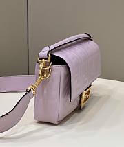 FENDI Baguette Purple Leather Bag size 27 x 15 x 6 cm - 6