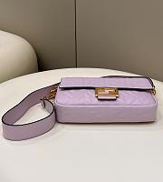 FENDI Baguette Purple Leather Bag size 27 x 15 x 6 cm - 5