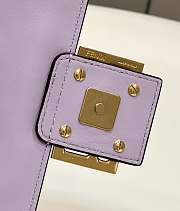 FENDI Baguette Purple Leather Bag size 27 x 15 x 6 cm - 4