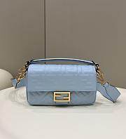 FENDI Baguette Blue Leather Bag size 27 x 15 x 6 cm - 1