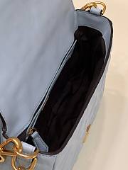 FENDI Baguette Blue Leather Bag size 27 x 15 x 6 cm - 4