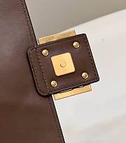 FENDI Baguette Dark Brown Leather Bag size 27 x 15 x 6 cm - 6