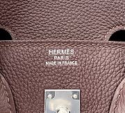 Hermes Birkin Burgundy Togo Leather Silver Hardware size 25 x 20 x 13 cm - 6