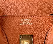 Hermes Birkin Orange Togo Leather Gold Hardware size 25 x 20 x 13 cm - 3