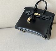 HERMES Birkin Black Glossy Box Leather size 25 x 20 x 13 cm - 6
