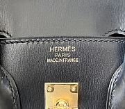 HERMES Birkin Black Glossy Box Leather size 25 x 20 x 13 cm - 4