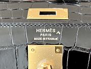 Hermes Kelly Black Glossy Alligator Leather size 35 x 25 x 13 cm - 4