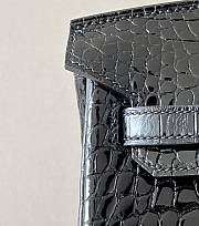HERMES Birkin Black Glossy Crocodile Leather size 25 x 20 x 13 cm - 4