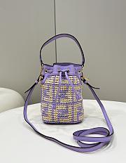 Fendi Mon Tresor Purple Woven Raffia size 18x12x10 cm - 1