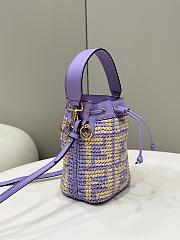 Fendi Mon Tresor Purple Woven Raffia size 18x12x10 cm - 3