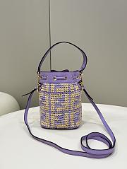 Fendi Mon Tresor Purple Woven Raffia size 18x12x10 cm - 2