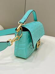 Fendi Baguette Turquoise Nappa Leather Bag size 26 x 5 x 13 cm - 5
