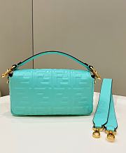 Fendi Baguette Turquoise Nappa Leather Bag size 26 x 5 x 13 cm - 4