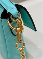 Fendi Mini Baguette Turquoise Nappa Leather Bag size 19 x 11.5 x 4 cm - 4