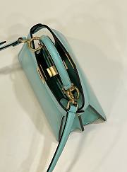 Fendi Peekaboo ISeeU Petite Turquoise Padded Nappa Leather Bag - 2